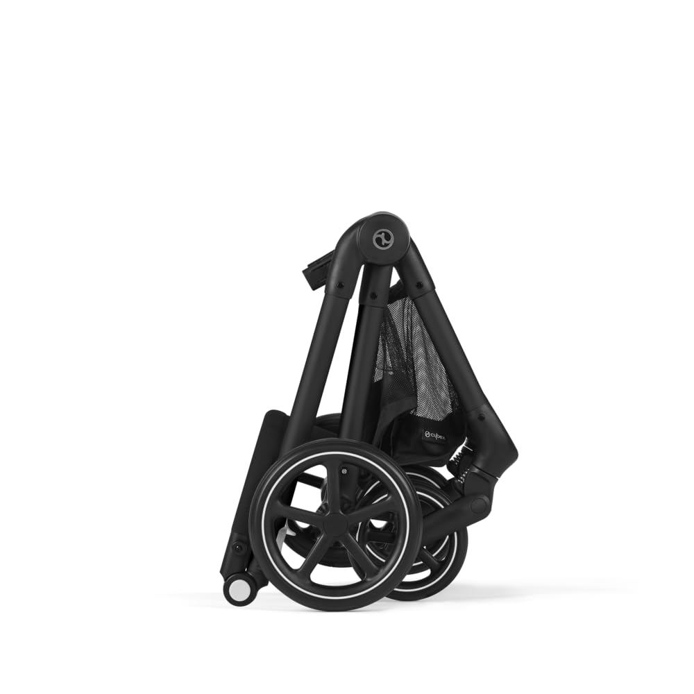 CYBEX Gold Sillita de paseo EOS 2-en-1, Sistema de viaje, Desde el nacimiento hasta 22 kg (aprox. 4 años), Negro (Moon Black)