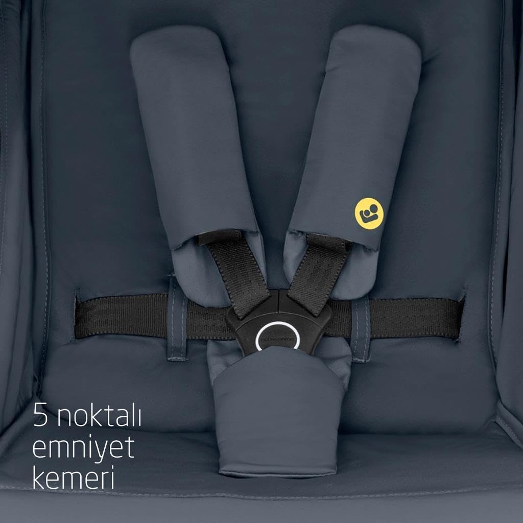Maxi-Cosi Mara Silla de paseo ligera y compacta, reclinable hasta la posición de dormir, asiento espacioso y cómodo, plegable con una sola mano, cochecito de 0 meses a 22 kg, color Graphite