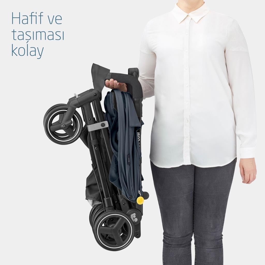 Maxi-Cosi Mara Silla de paseo ligera y compacta, reclinable hasta la posición de dormir, asiento espacioso y cómodo, plegable con una sola mano, cochecito de 0 meses a 22 kg, color Graphite