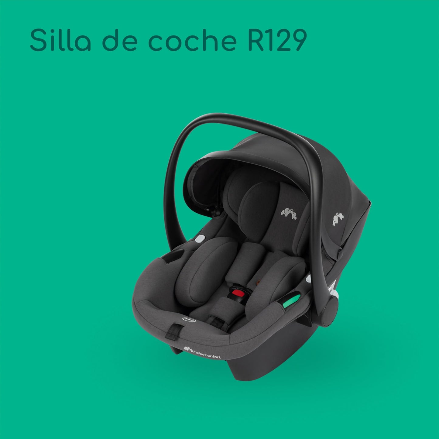 Bebeconfort Luvia Trio Carrito 3 en 1, con Cochecito, Silla de Coche y Capazo, con Cierre Inteligente, Manillar Ajustable, Absorción de Impactos, Mineral Graphite