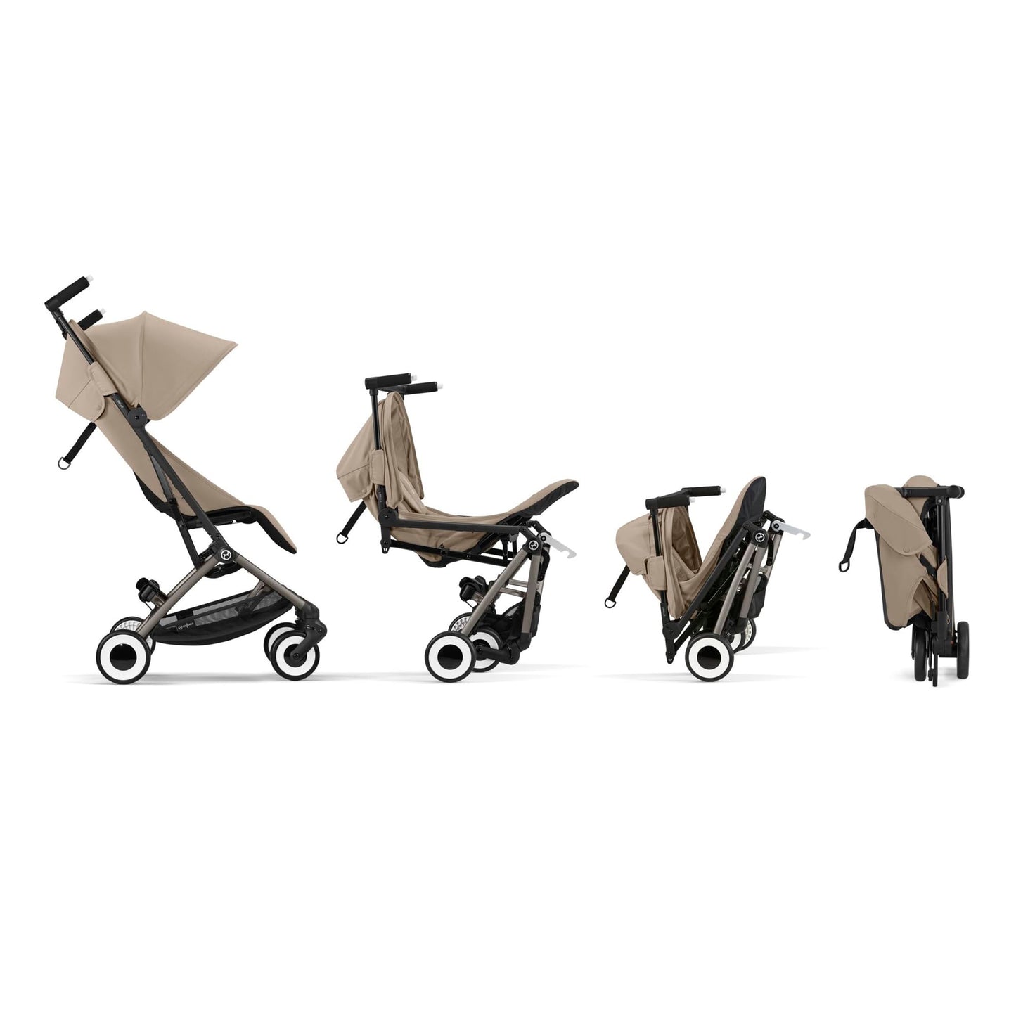 CYBEX Gold Sillita de paseo Libelle con sistema de arnés One-Pull, De 6 meses a 4 años aprox (máx. 22 kg), Ligero (sólo 6 kg), Fog Grey (Gris con marco plateado)