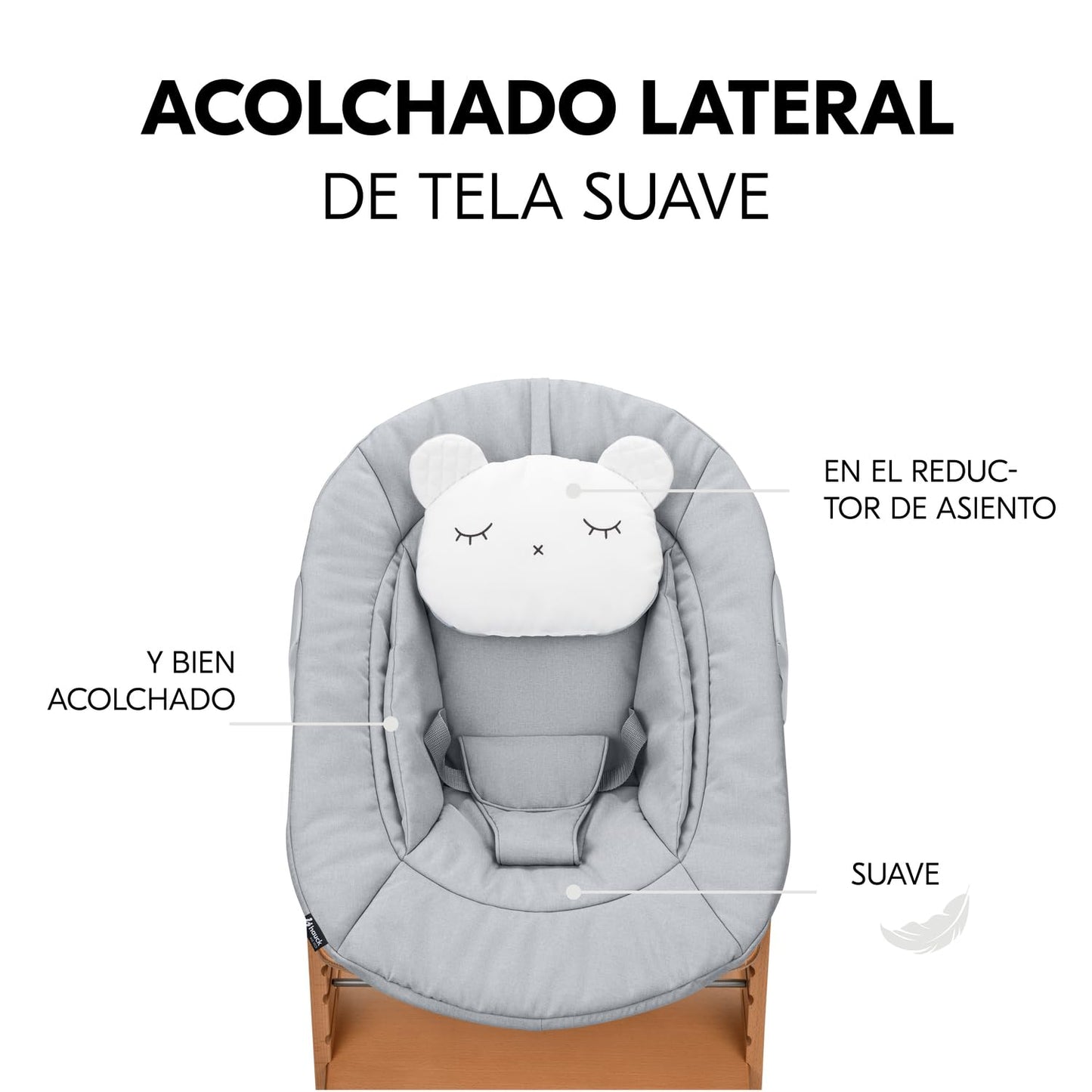 hauck Alpha Trona Evolutiva de Madera, con Hamaca Newborn, desde el Nacimiento, Altura Regulable, Natural
