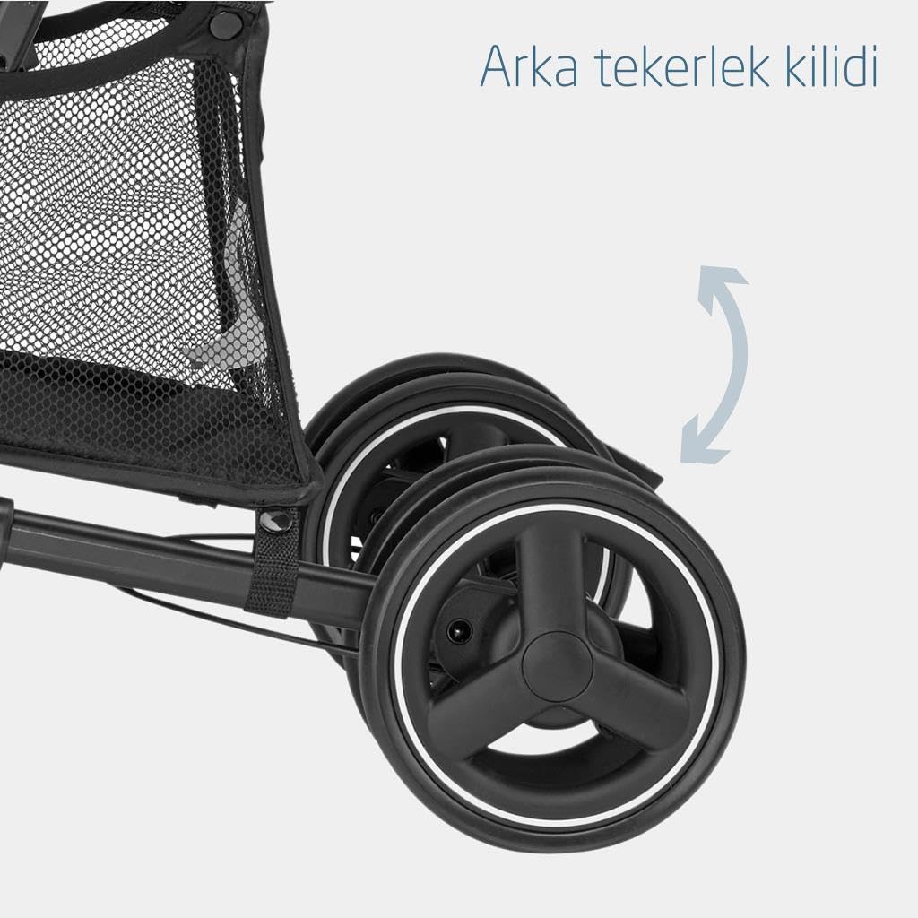 Maxi-Cosi Mara Silla de paseo ligera y compacta, reclinable hasta la posición de dormir, asiento espacioso y cómodo, plegable con una sola mano, cochecito de 0 meses a 22 kg, color Graphite
