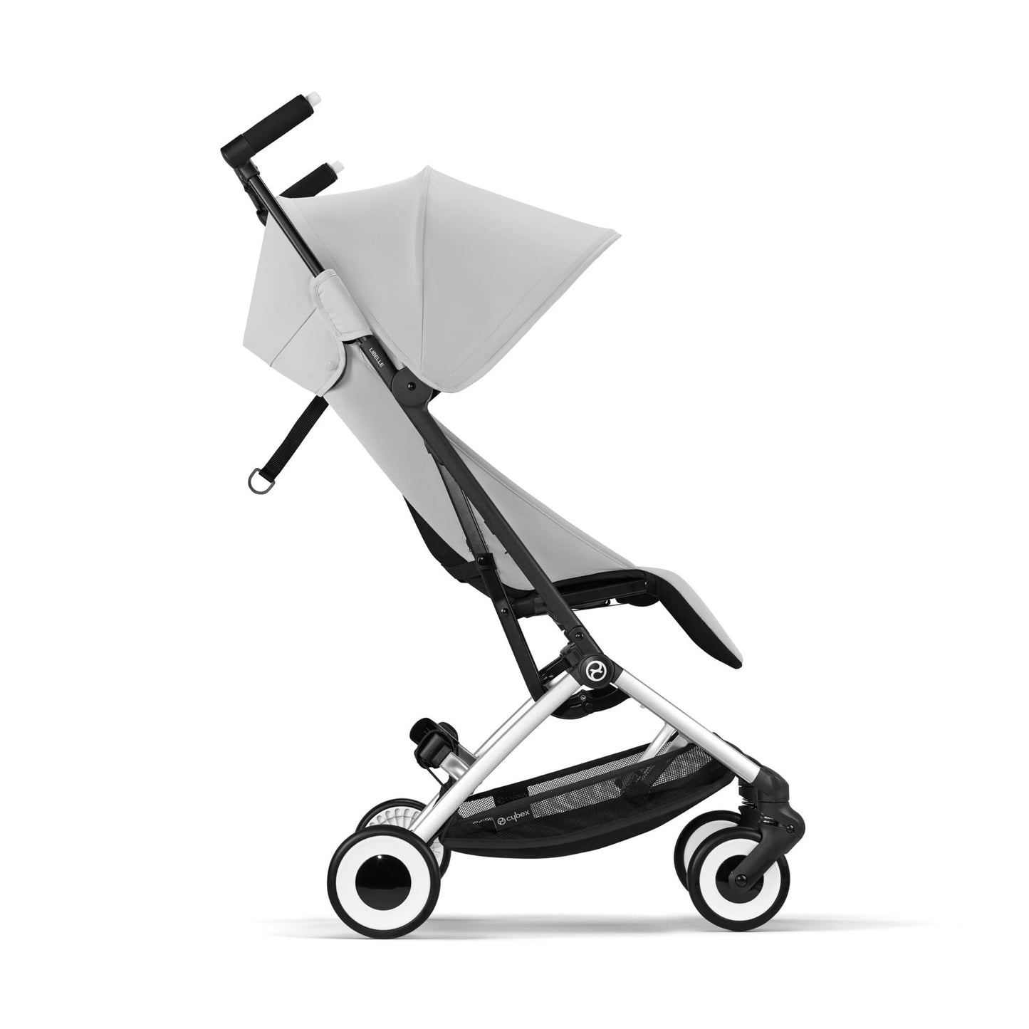CYBEX Gold Sillita de paseo Libelle con sistema de arnés One-Pull, De 6 meses a 4 años aprox (máx. 22 kg), Ligero (sólo 6 kg), Fog Grey (Gris con marco plateado)