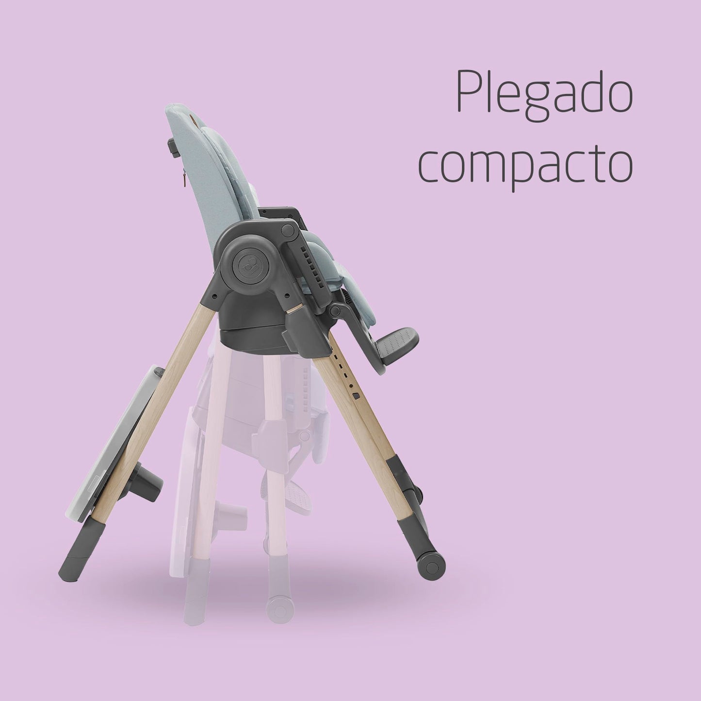 Maxi-Cosi Minla Trona Evolutiva 6 en 1, con 9 Alturas y 5 Reclinaciones, Plegado Compacto, de 0 a 14 Años, Eco Care, Beyond Grey