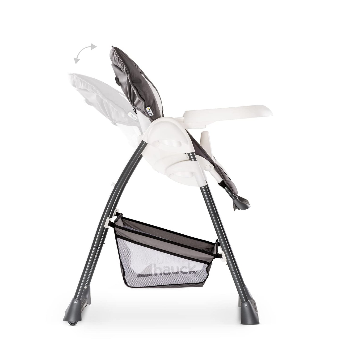 hauck Sit N Relax Trona Bebé Evolutiva con Hamaca Alta, desde 0 Meses, Plegable, Altura Regulable, Panda/Grey