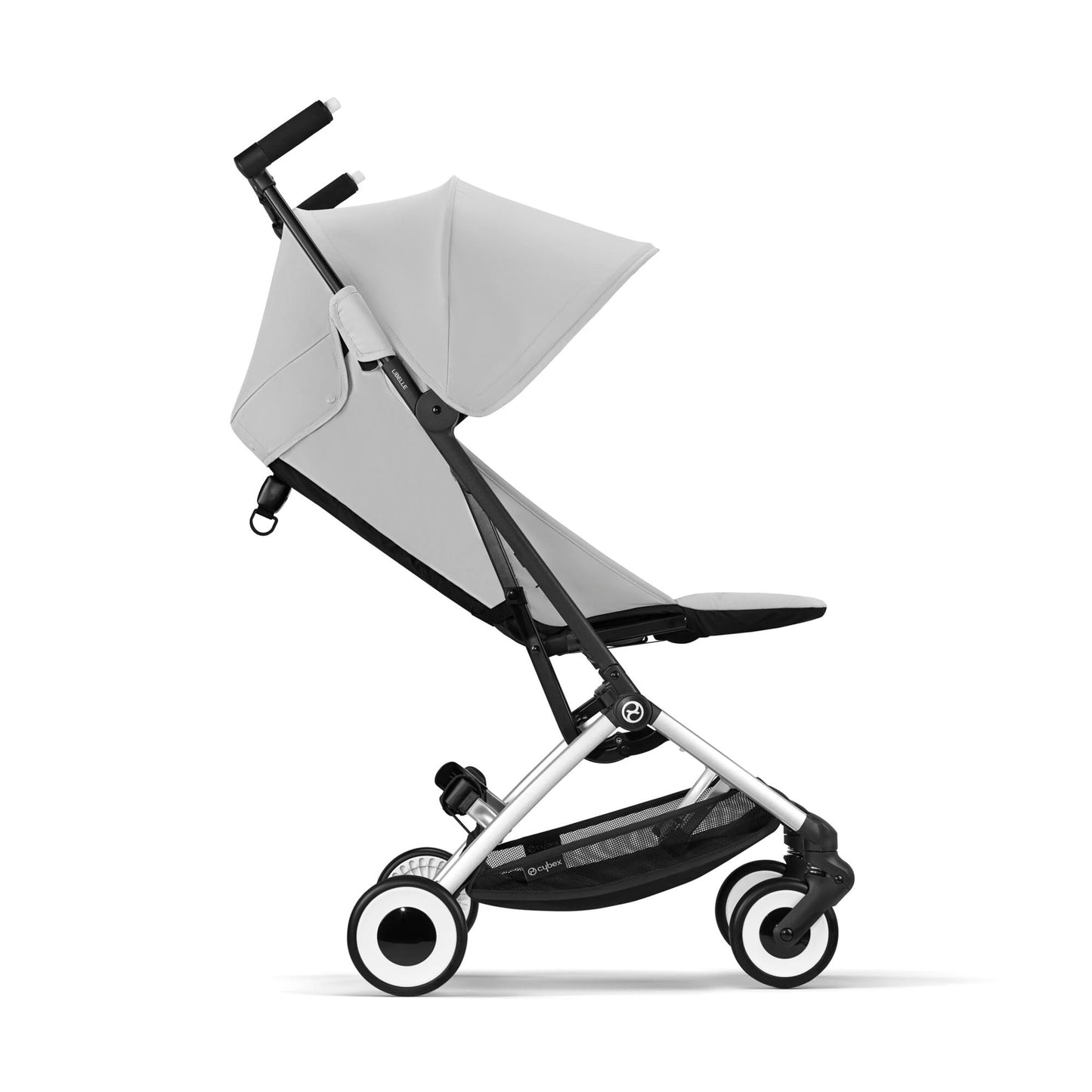 CYBEX Gold Sillita de paseo Libelle con sistema de arnés One-Pull, De 6 meses a 4 años aprox (máx. 22 kg), Ligero (sólo 6 kg), Fog Grey (Gris con marco plateado)