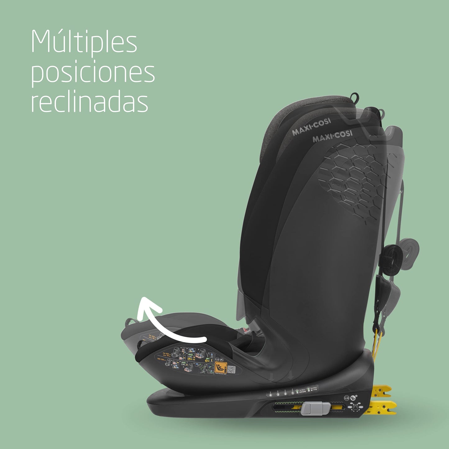 Maxi-Cosi Titan Plus i-Size Silla de Coche Multiedad, con Protección G-CELL y 4 Reclinaciones, de 15 Meses a 12 Años (76-150 cm), Negro