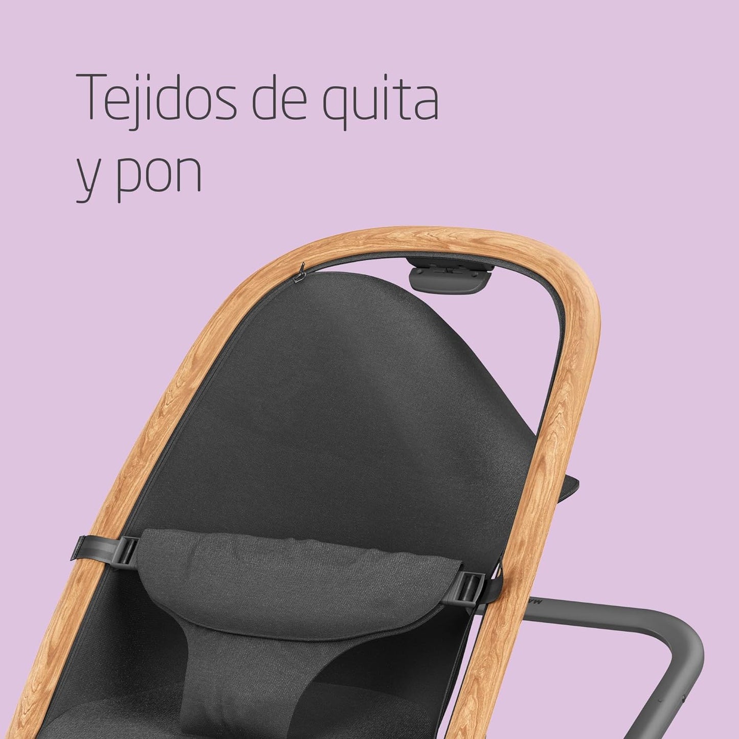Maxi-Cosi Kori Hamaca y Balancín Bebé 2 en 1, Ligera y Plegable, con 3 Reclinaciones, de 0 a 6 Meses (hasta 9 kg), Essential Graphite