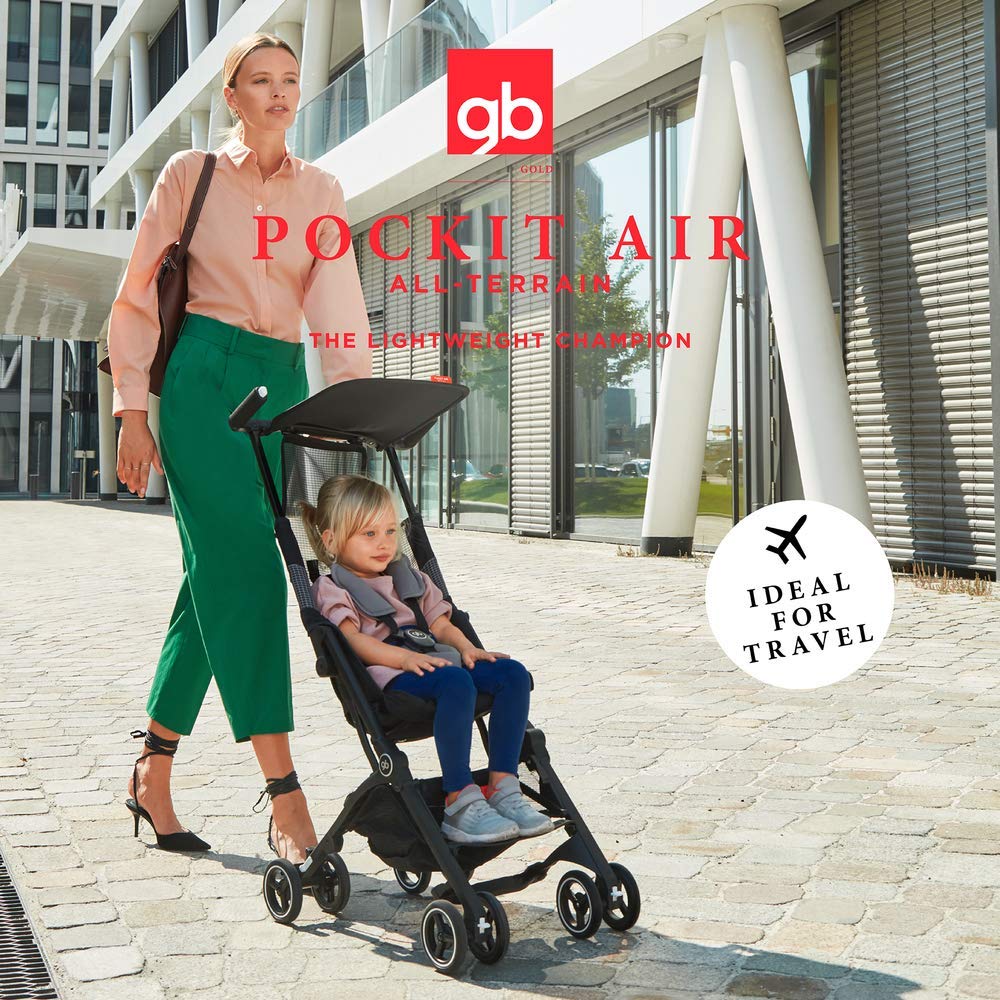 Gb Gold Pockit Air All-Terrain PU1 Sillita de Paseo, Velvet Black (2019), 1 Unidad (Paquete de 1)