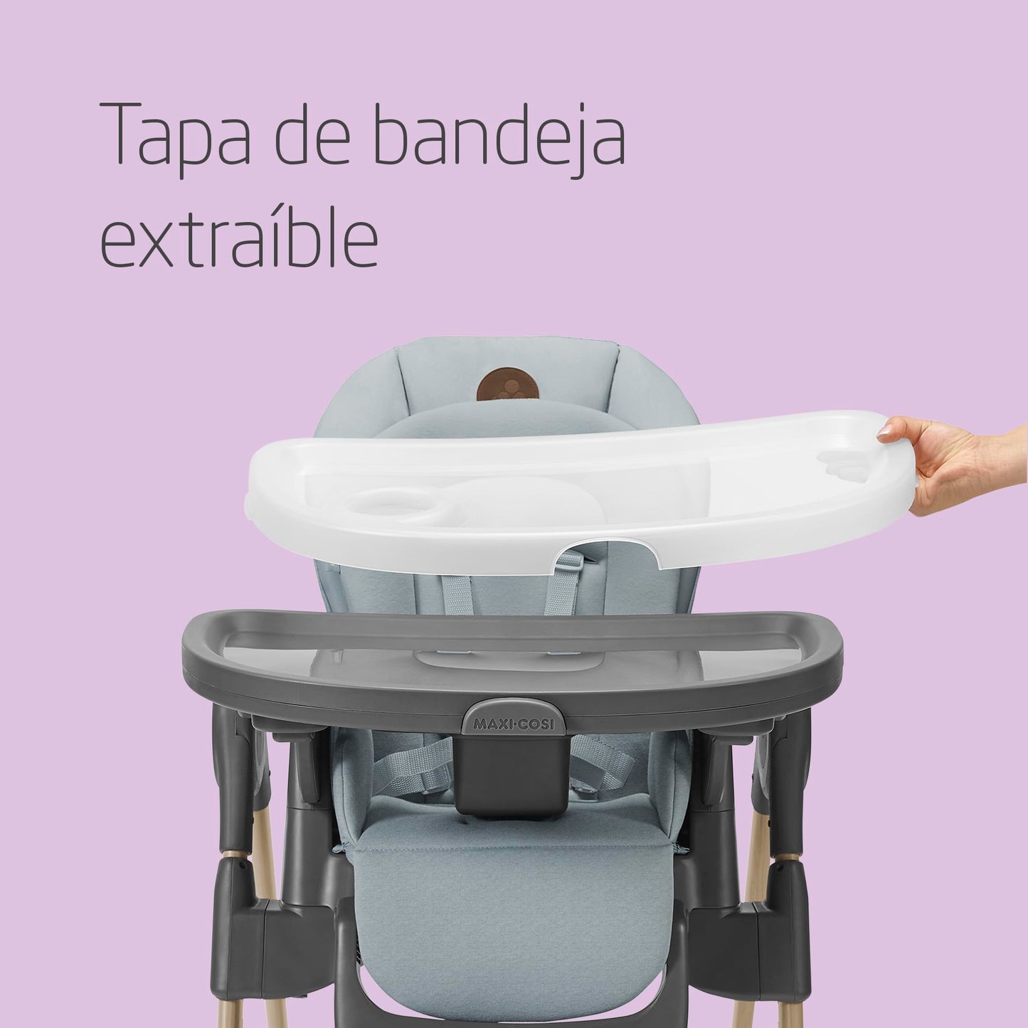Maxi-Cosi Minla Trona Evolutiva 6 en 1, con 9 Alturas y 5 Reclinaciones, Plegado Compacto, de 0 a 14 Años, Eco Care, Beyond Grey