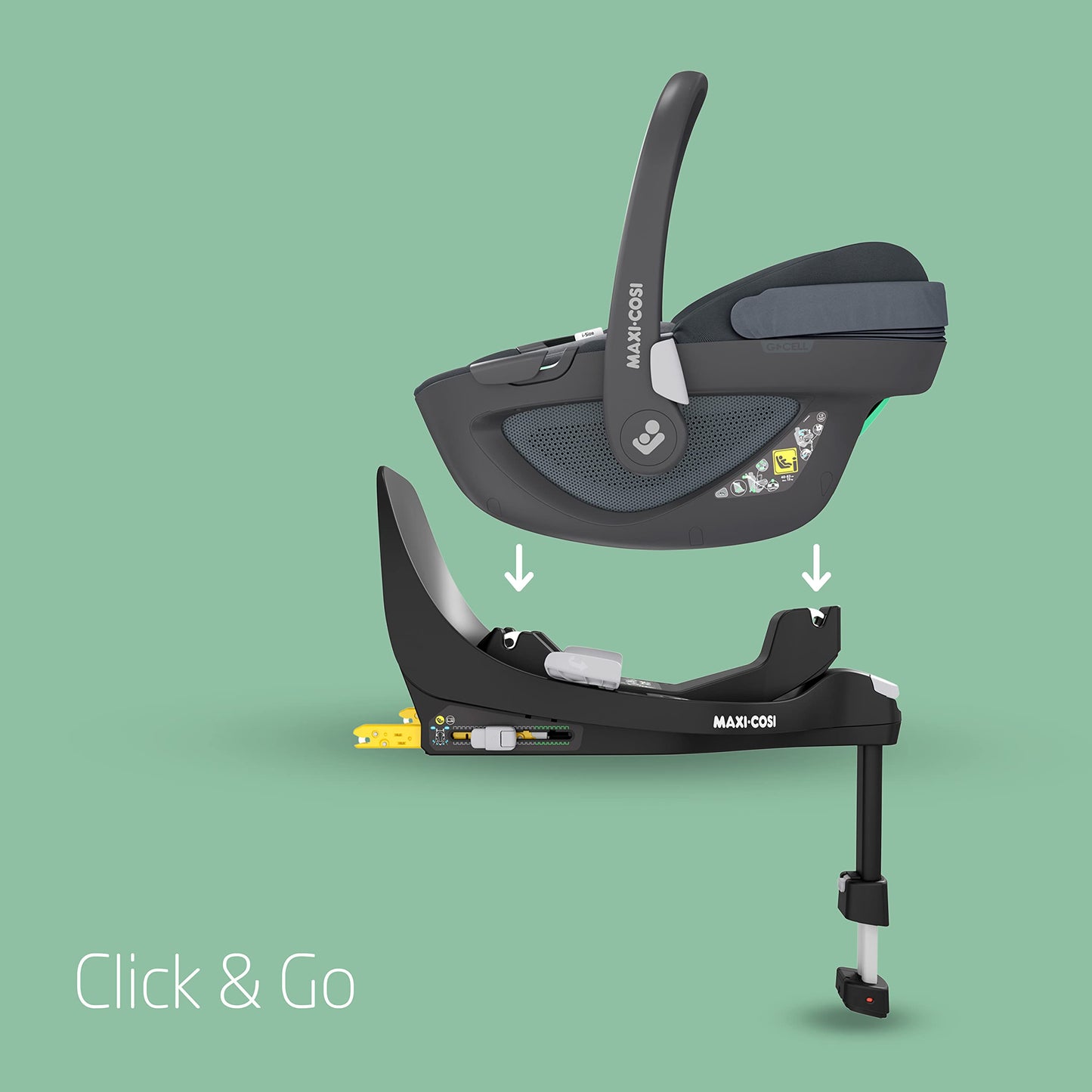 Maxi-Cosi FamilyFix 360 i-Size Base ISOFIX Giratoria 360, con Giro FlexiSpin, de 0 a 4 Años (40-105 cm), Negra