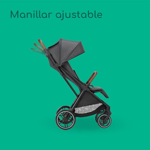 Bebeconfort Indra, Silla paseo bebe, 0-4 años (22 kg), Silla paseo plegable rápido y automático, Suspensión integrada, Posición de reclinación total, Compatible con silla de coche, Mineral Graphite