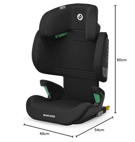 Maxi-Cosi RodiFix M i-Size Silla de Coche ISOFIX con Respaldo Alto, con Protección G-CELL, de 3.5 a 12 Años (100-150 cm), Basic Black