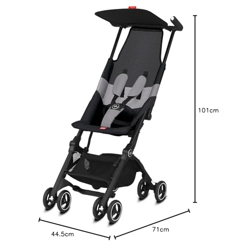Gb Gold Pockit Air All-Terrain PU1 Sillita de Paseo, Velvet Black (2019), 1 Unidad (Paquete de 1)