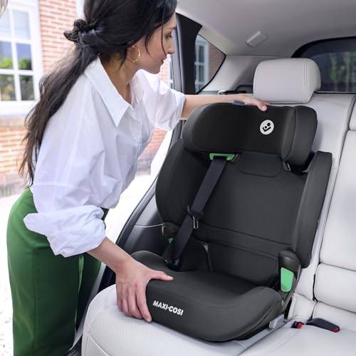 Maxi-Cosi RodiFix M i-Size Silla de Coche ISOFIX con Respaldo Alto, con Protección G-CELL, de 3.5 a 12 Años (100-150 cm), Basic Black