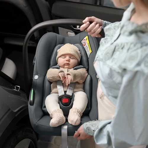 Maxi-Cosi Pebble S i-Size Silla de Coche Ligera para Recién Nacido, con Reductor y Protección G-CELL, de 0-15 Meses, Tonal Black