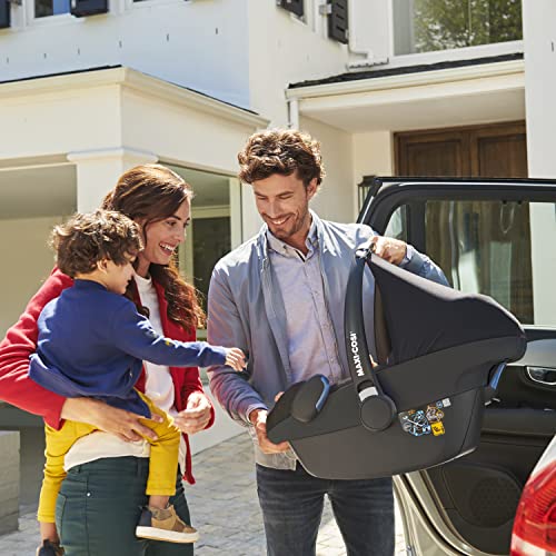 Maxi-Cosi Pebble Pro i-Size Silla de Coche para Bebé Grupo 0+, con Cojín Reductor para Recién Nacidos, de 0-12 Meses (45-75 cm), Essential Black