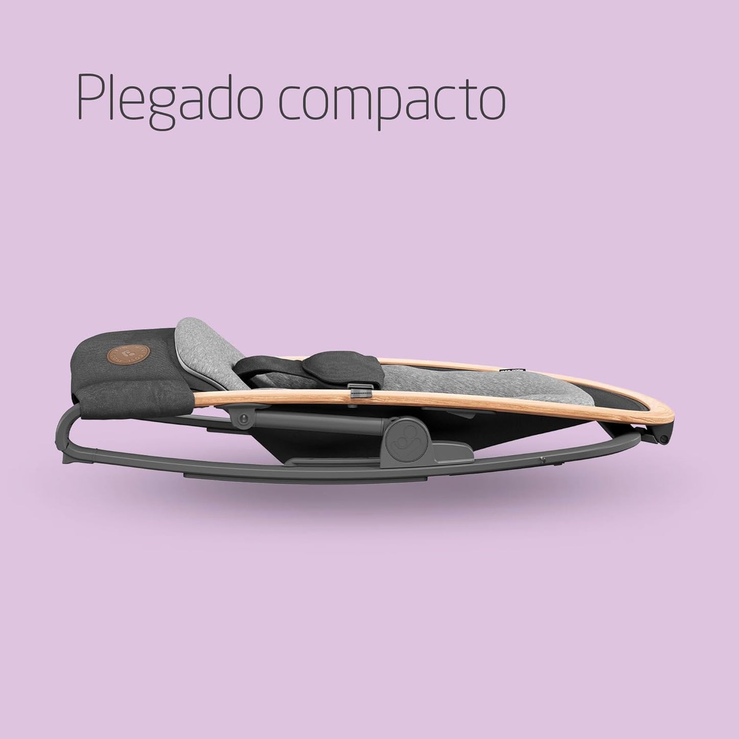Maxi-Cosi Kori Hamaca y Balancín Bebé 2 en 1, Ligera y Plegable, con 3 Reclinaciones, de 0 a 6 Meses (hasta 9 kg), Essential Graphite