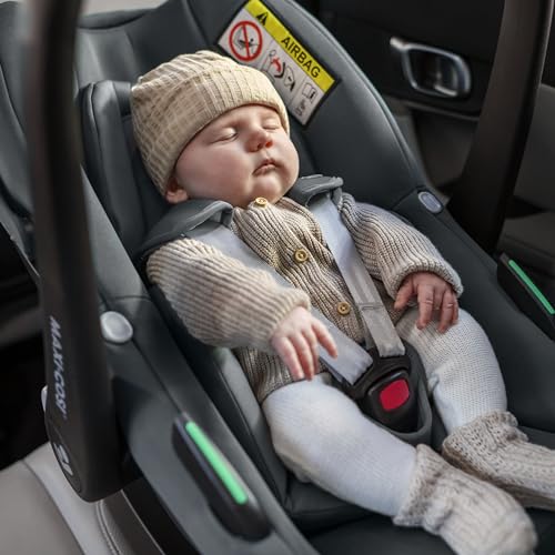 Maxi-Cosi Pebble S i-Size Silla de Coche Ligera para Recién Nacido, con Reductor y Protección G-CELL, de 0-15 Meses, Tonal Black