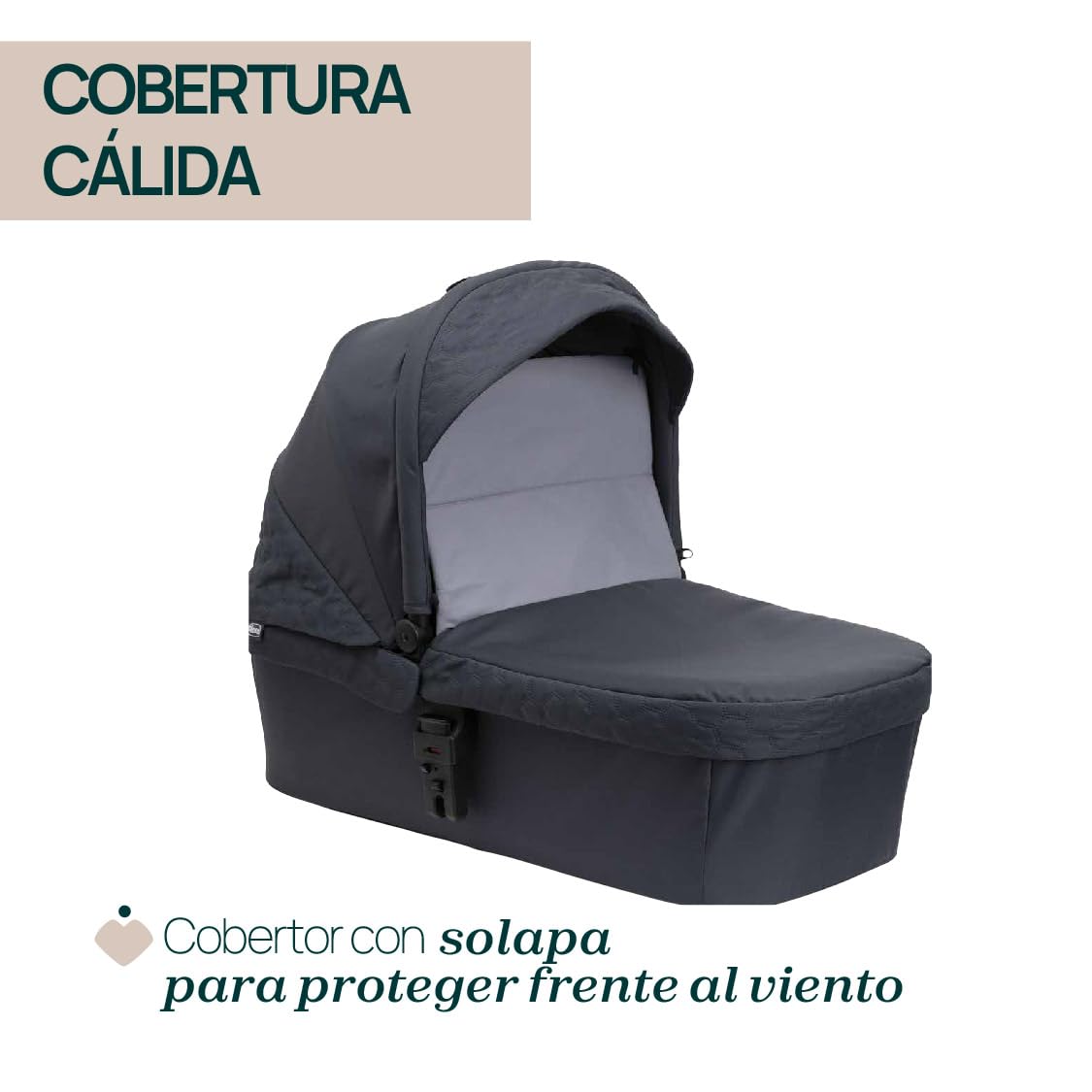 Chicco Trio Seety Sistema Modular 3 Piezas, con Cochecito, Capazo y Silla de Coche Kory i-Size, Ultraligero y Compacto, de 0 a 4 Años