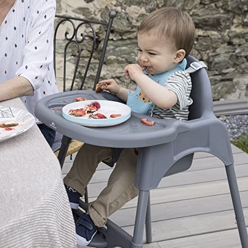 Bebeconfort Meely Trona 2 en 1 Convertible en Silla, Ligera (3,3 kg), con Arnés de 5 Puntos, Dark Grey