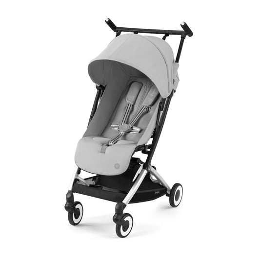 CYBEX Gold Sillita de paseo Libelle con sistema de arnés One-Pull, De 6 meses a 4 años aprox (máx. 22 kg), Ligero (sólo 6 kg), Fog Grey (Gris con marco plateado)
