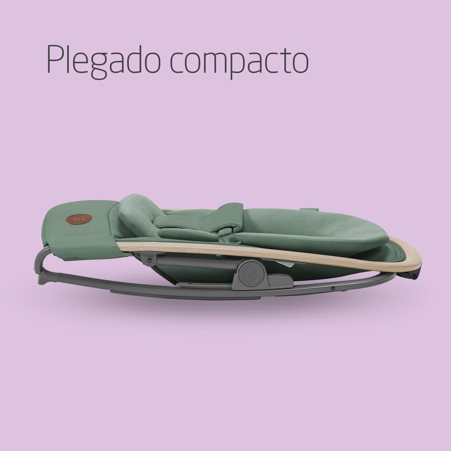 Maxi-Cosi Kori Hamaca y Balancín 2 en 1, con Arco de Juegos y 3 Reclinaciones, Ligera y Compacta, de 0 a 2 Años (hasta 15 kg), Eco Care, Beyond Green