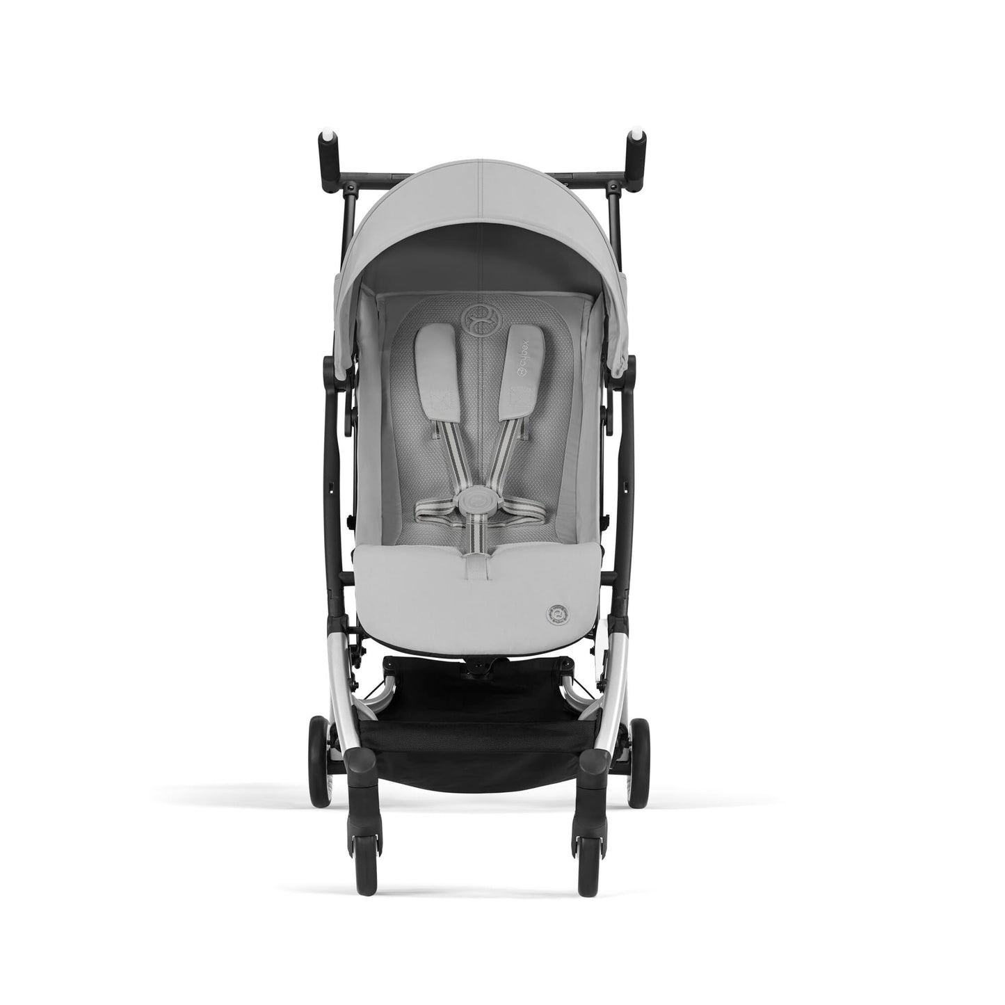CYBEX Gold Sillita de paseo Libelle con sistema de arnés One-Pull, De 6 meses a 4 años aprox (máx. 22 kg), Ligero (sólo 6 kg), Fog Grey (Gris con marco plateado)