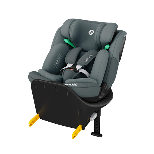 Maxi-Cosi Emerald 360 S i-Size Silla de Coche Giratoria 360º Multiedad, con 4 Reclinaciones y Protección G-CELL, de 0 a 12 Años, Tonal Graphite