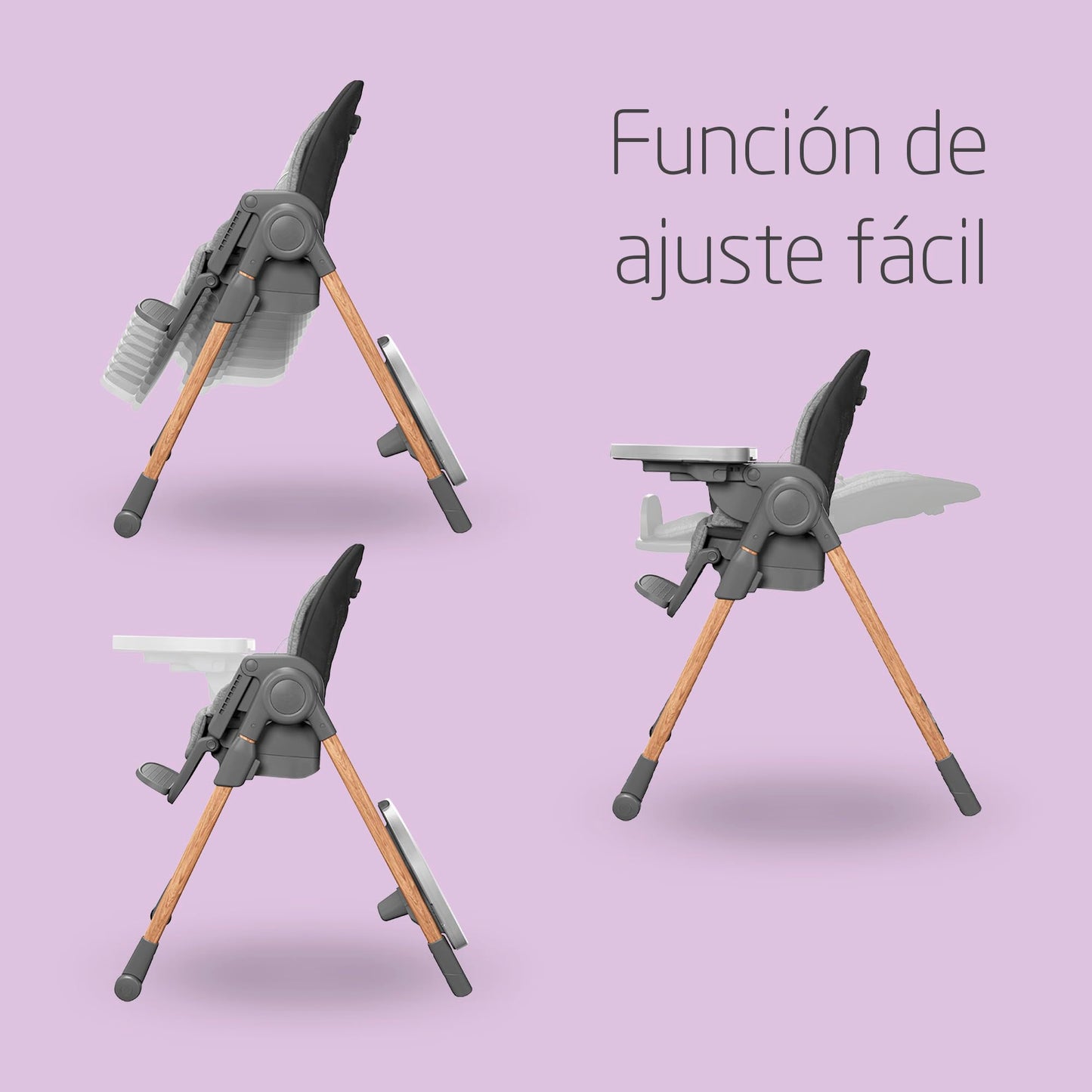 Maxi-Cosi Minla Trona Evolutiva 6 en 1, con 9 Alturas y 5 Reclinaciones, Plegado Compacto, de 0 a 14 Años, Essential Graphite