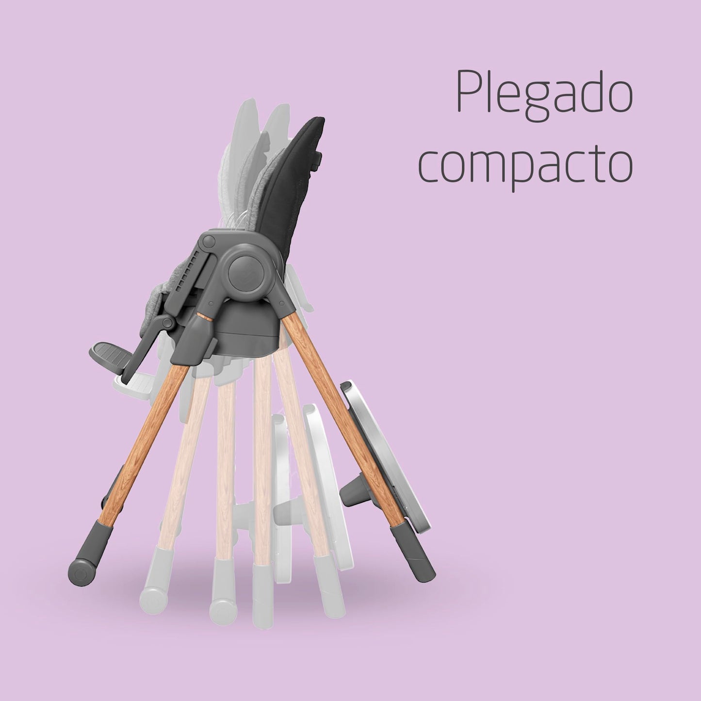 Maxi-Cosi Minla Trona Evolutiva 6 en 1, con 9 Alturas y 5 Reclinaciones, Plegado Compacto, de 0 a 14 Años, Essential Graphite