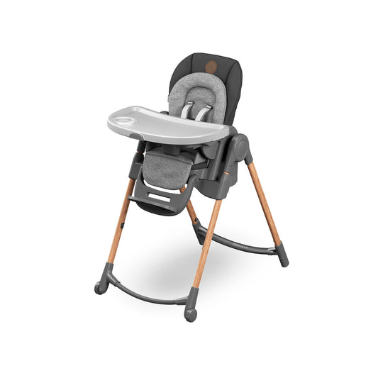 Maxi-Cosi Minla Trona Evolutiva 6 en 1, con 9 Alturas y 5 Reclinaciones, Plegado Compacto, de 0 a 14 Años, Essential Graphite