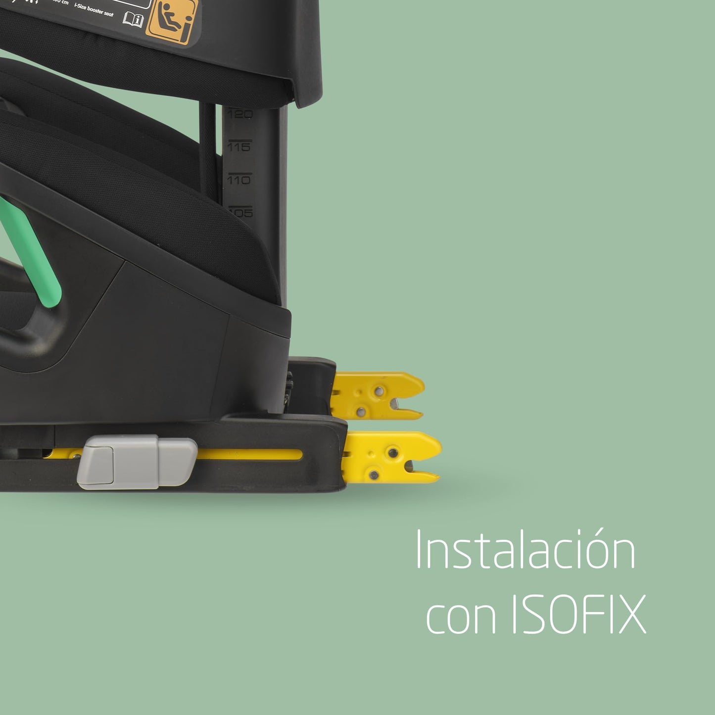 Maxi-Cosi RodiFix M i-Size Silla de Coche ISOFIX con Respaldo Alto, con Protección G-CELL, de 3.5 a 12 Años (100-150 cm), Basic Black