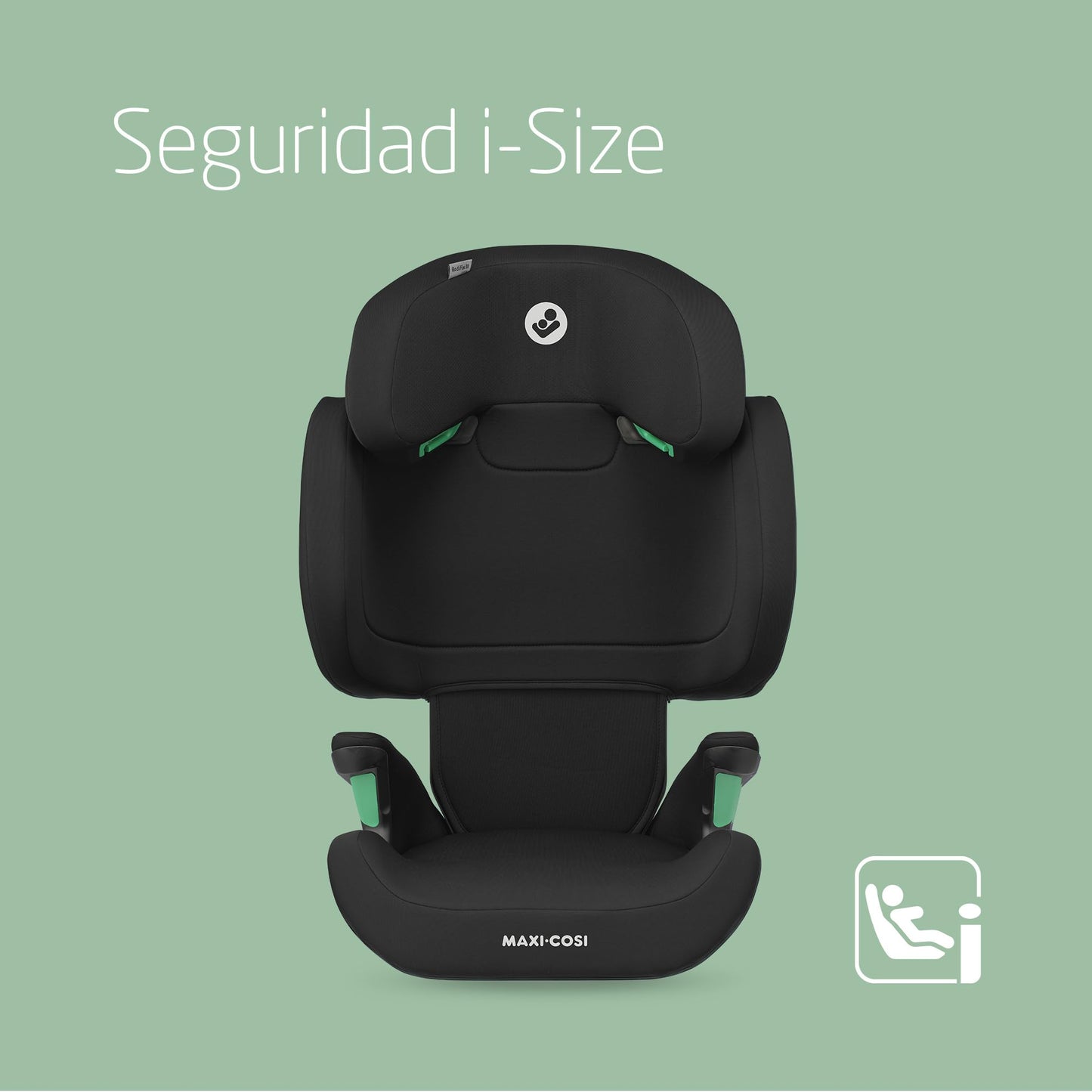Maxi-Cosi RodiFix M i-Size Silla de Coche ISOFIX con Respaldo Alto, con Protección G-CELL, de 3.5 a 12 Años (100-150 cm), Basic Black
