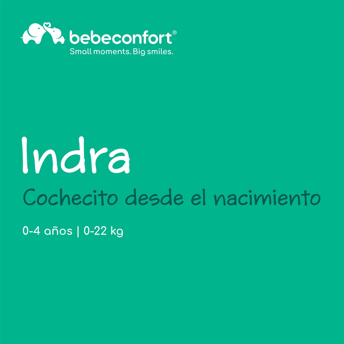 Bebeconfort Indra, Silla paseo bebe, 0-4 años (22 kg), Silla paseo plegable rápido y automático, Suspensión integrada, Posición de reclinación total, Compatible con silla de coche, Mineral Graphite
