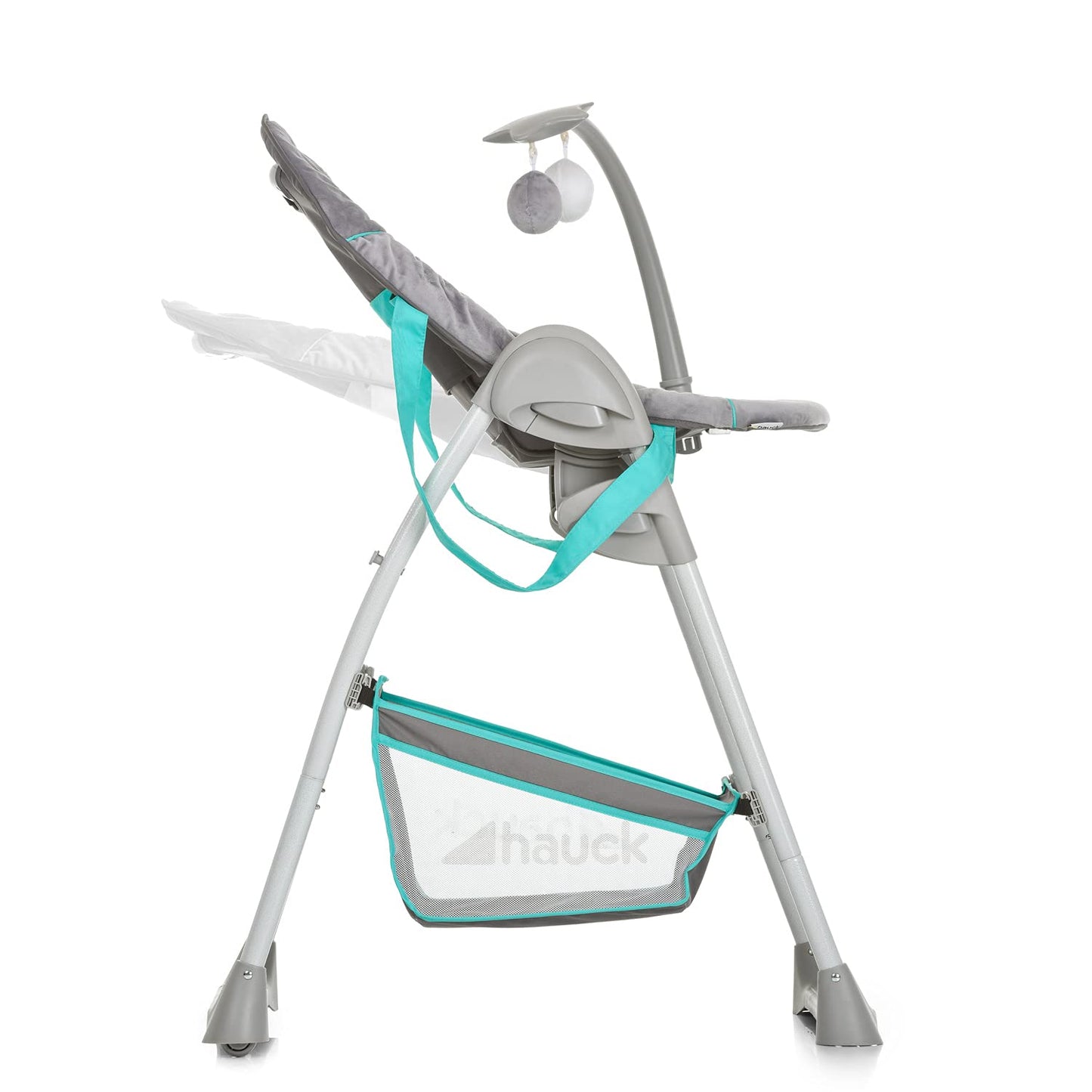 hauck Sit N Relax Trona Evolutiva con Hamaca para Bebé, desde 0 Meses, Plegable, Altura Regulable, Hearts/Grey
