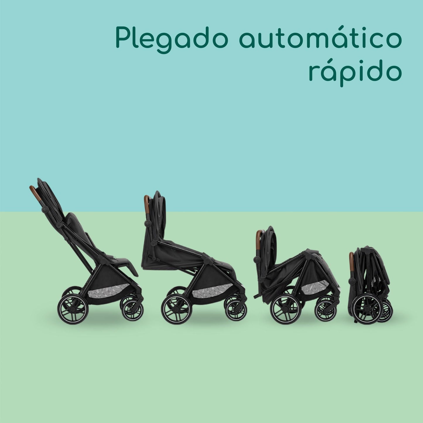 Bebeconfort Indra, Silla paseo bebe, 0-4 años (22 kg), Silla paseo plegable rápido y automático, Suspensión integrada, Posición de reclinación total, Compatible con silla de coche, Mineral Graphite