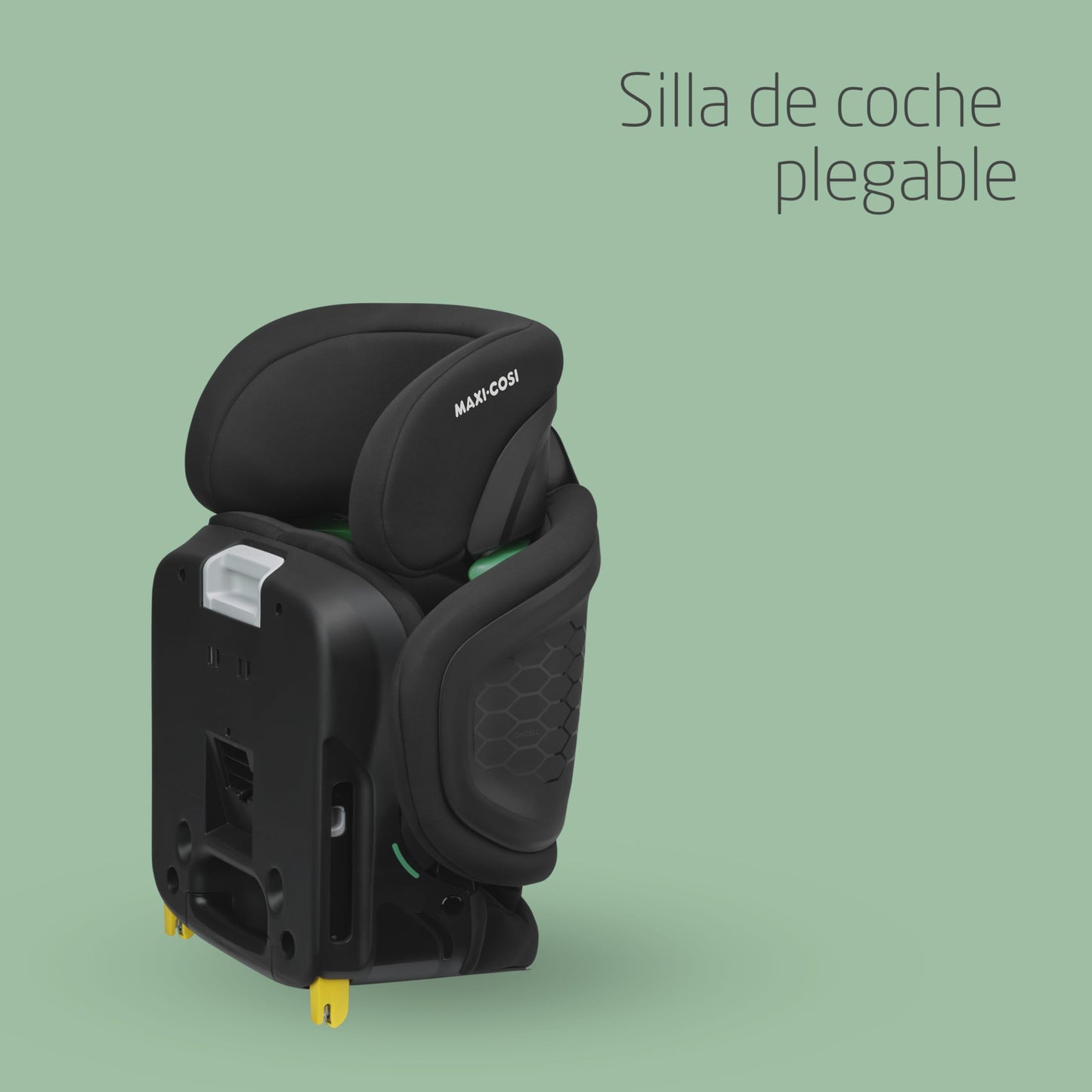 Maxi-Cosi Tanza i-Size Silla de Coche Plegable y Portátil, con ISOFIX, Protección G-CELL y 10 Posiciones de Reposacabezas, de 3.5 a 12 Años, Full Black