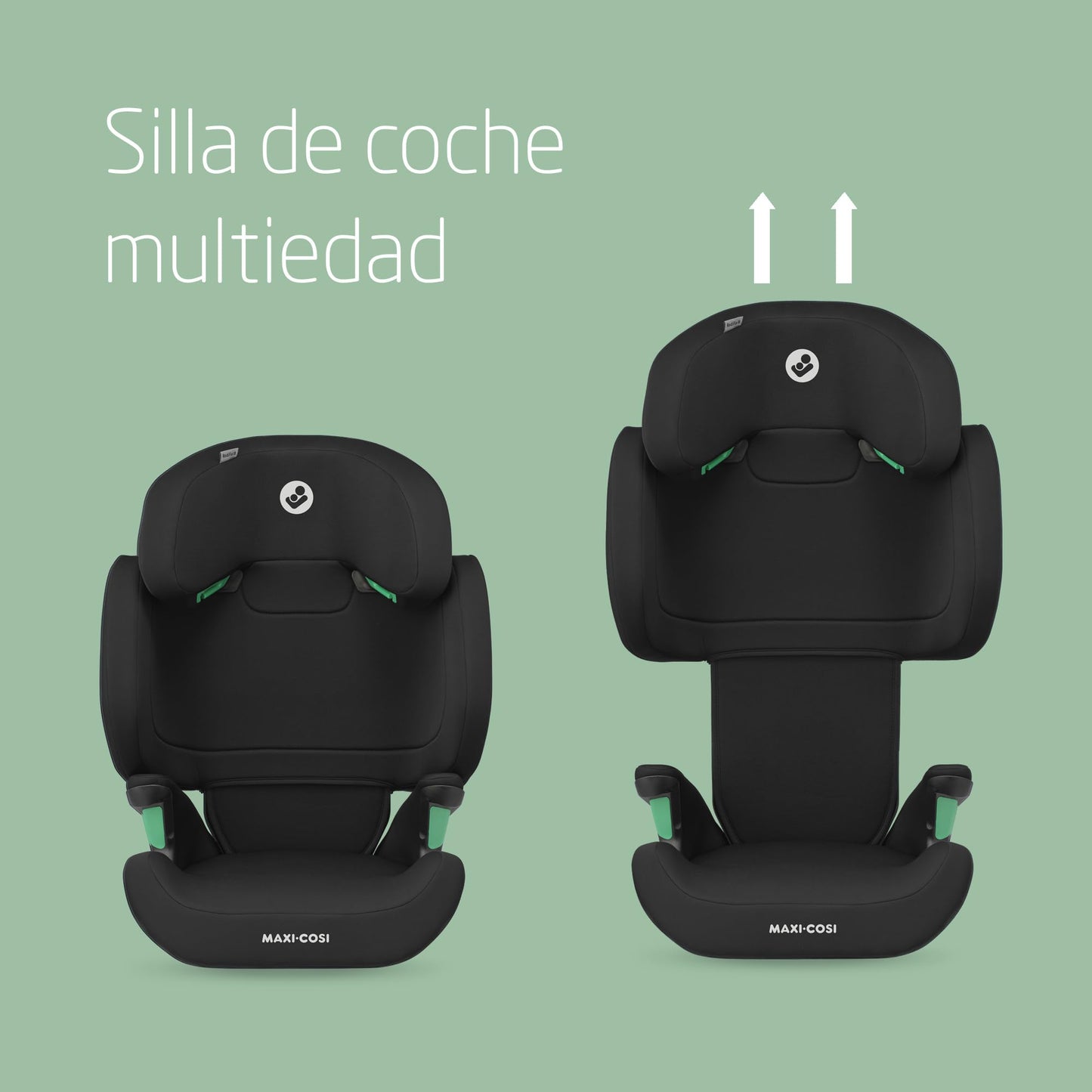 Maxi-Cosi RodiFix M i-Size Silla de Coche ISOFIX con Respaldo Alto, con Protección G-CELL, de 3.5 a 12 Años (100-150 cm), Basic Black