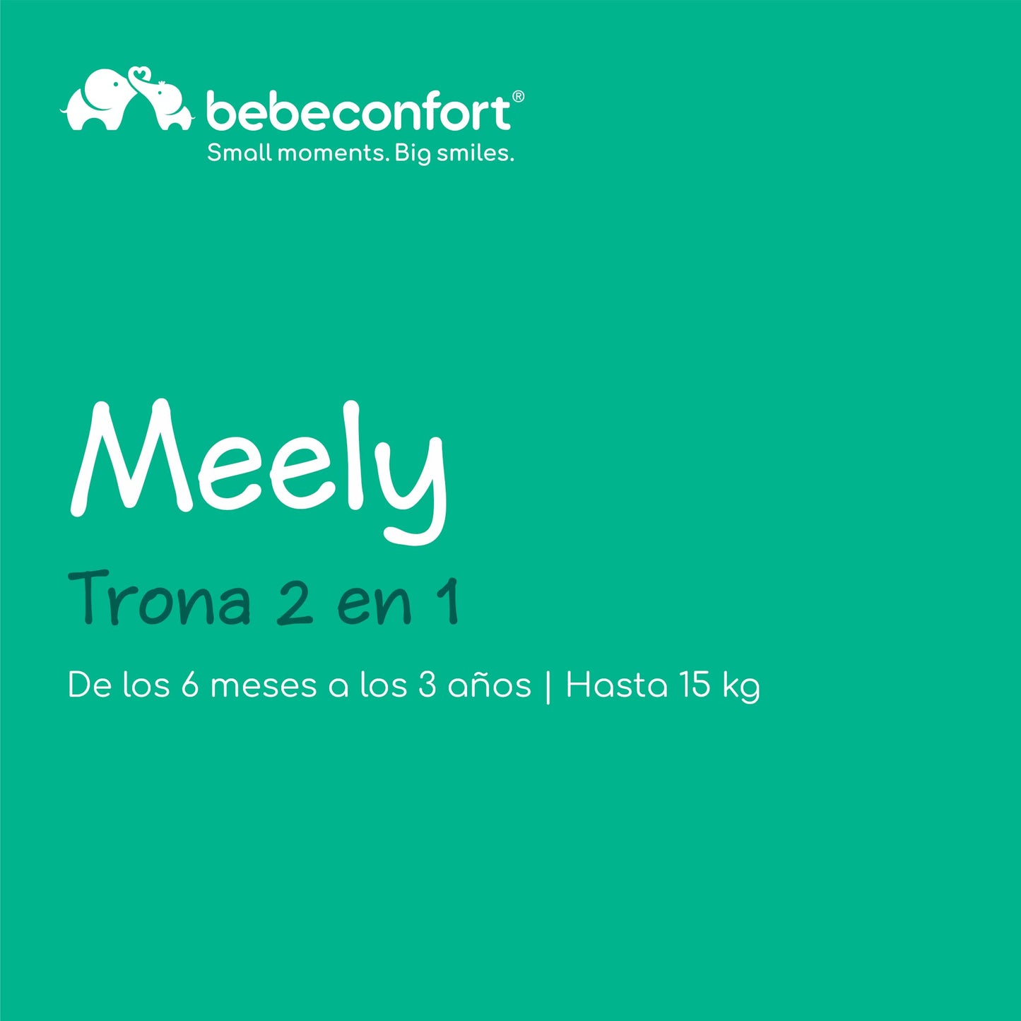 Bebeconfort Meely Trona 2 en 1 Convertible en Silla, Ligera (3,3 kg), con Arnés de 5 Puntos, Dark Grey