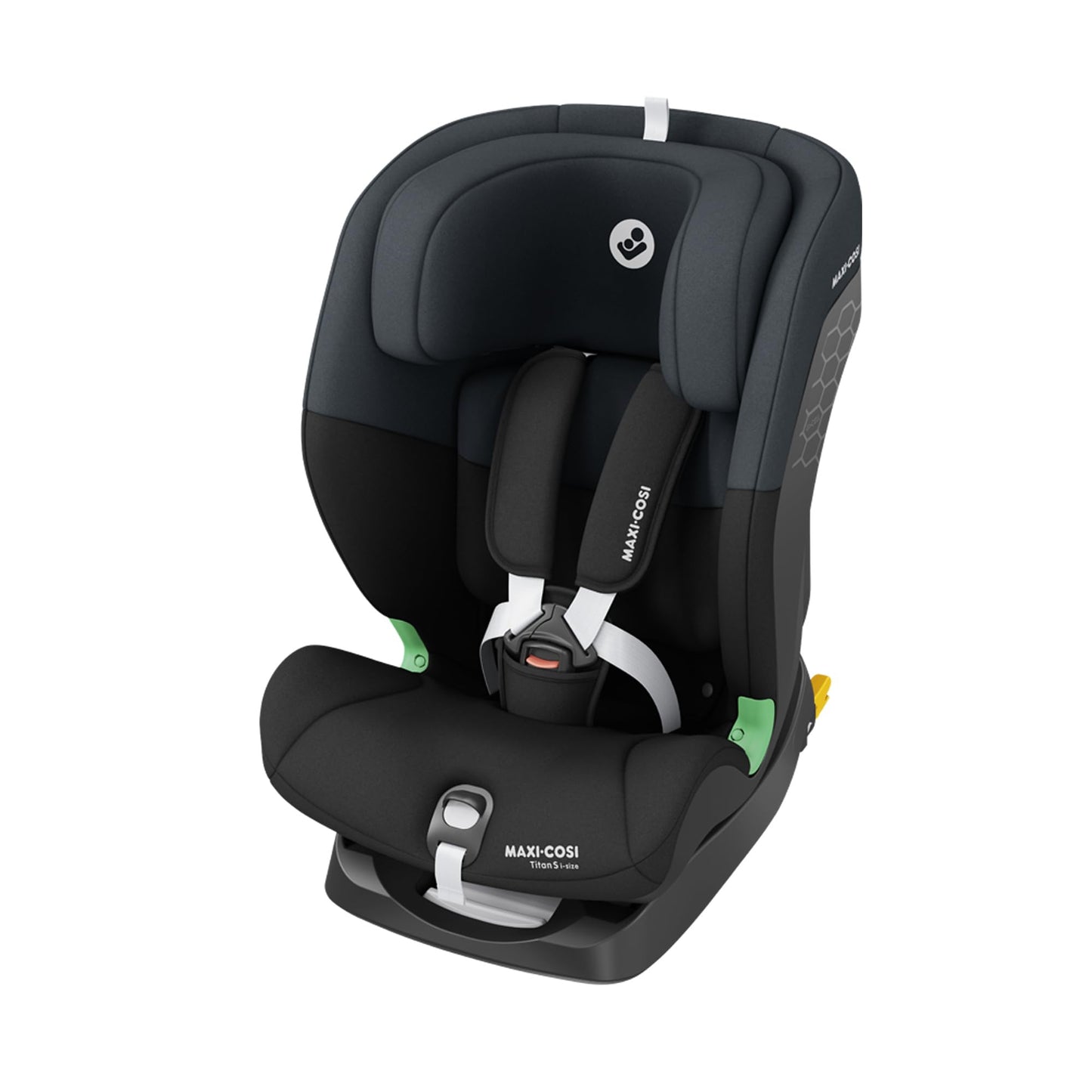 Maxi-Cosi Titan S i-Size Silla de Coche Evolutiva con ISOFIX, 5 Reclinaciones y Protección G-CELL, de 15 Meses a 12 Años (76-150 cm), Tonal Black