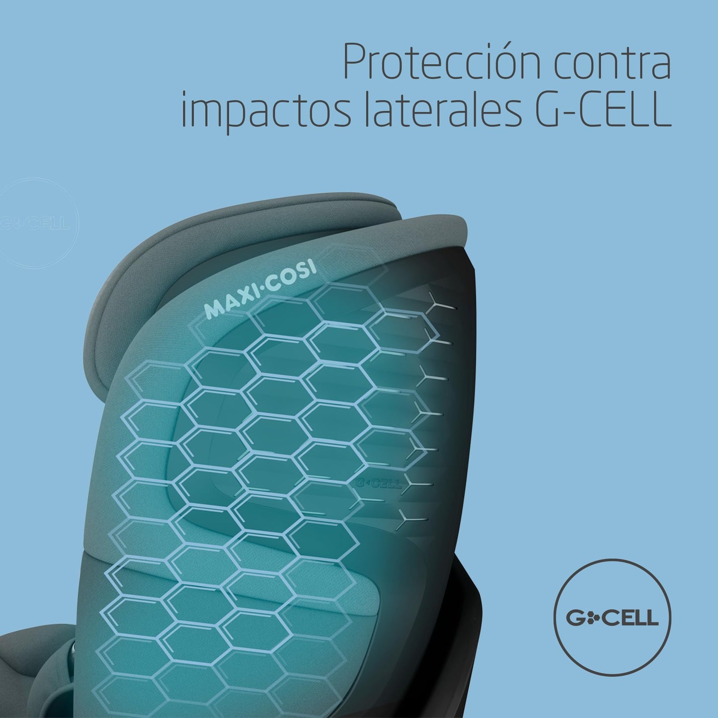 Maxi-Cosi Emerald 360 S i-Size Silla de Coche Giratoria 360º Multiedad, con 4 Reclinaciones y Protección G-CELL, de 0 a 12 Años, Tonal Graphite