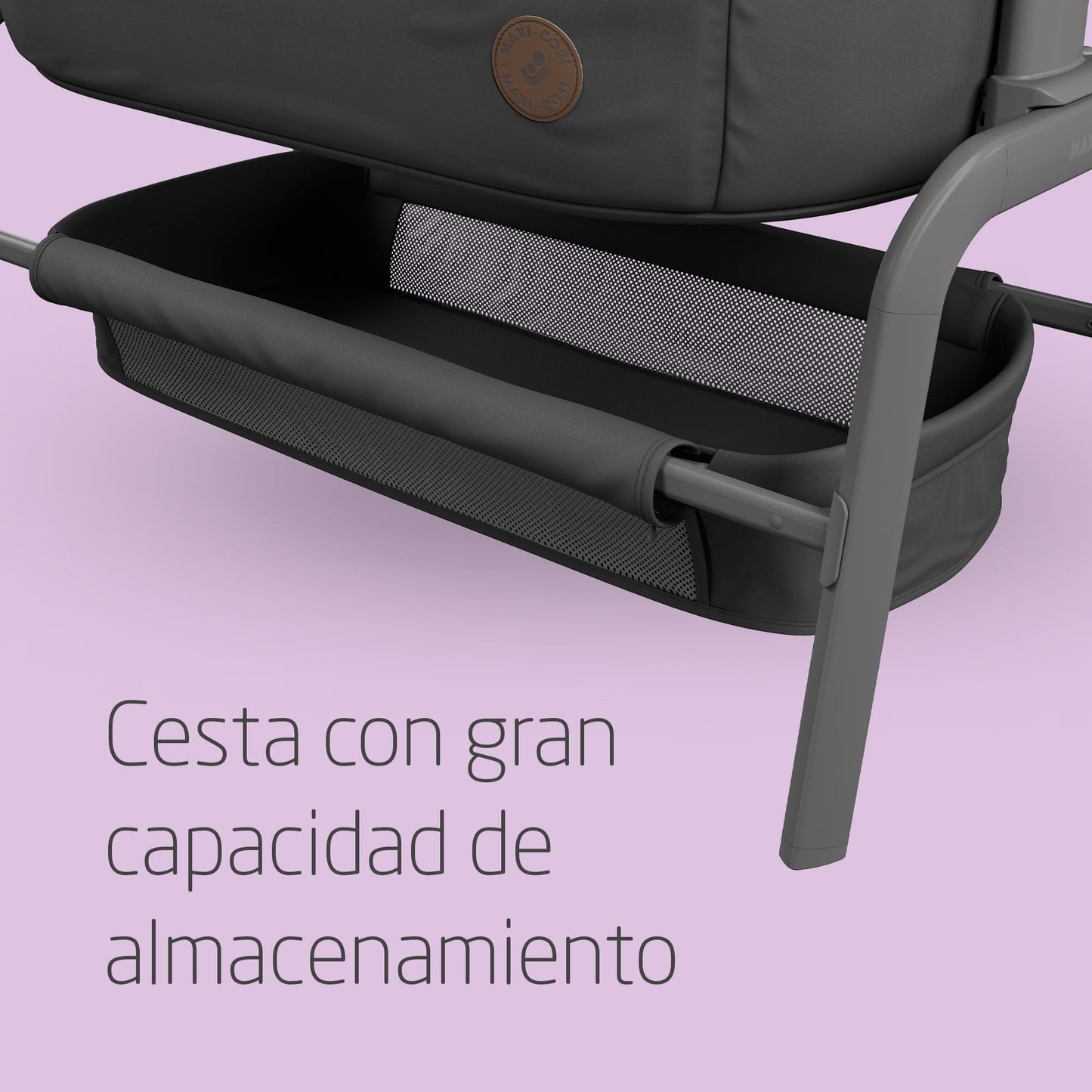 Maxi-Cosi Iora Cuna de Colecho, con 5 Alturas y 4 Reclinaciones, Plegable, con Fácil Deslizamiento, de 0 a 6 Meses, Essential Graphite