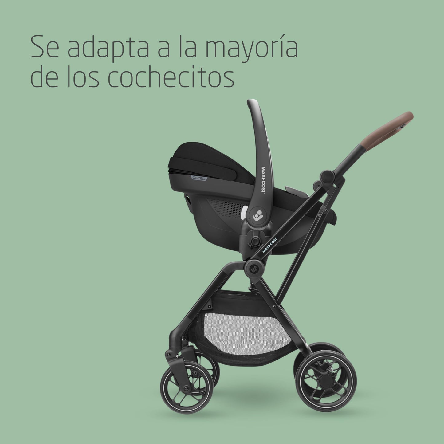 Maxi-Cosi Pebble S i-Size Silla de Coche Ligera para Recién Nacido, con Reductor y Protección G-CELL, de 0-15 Meses, Tonal Black
