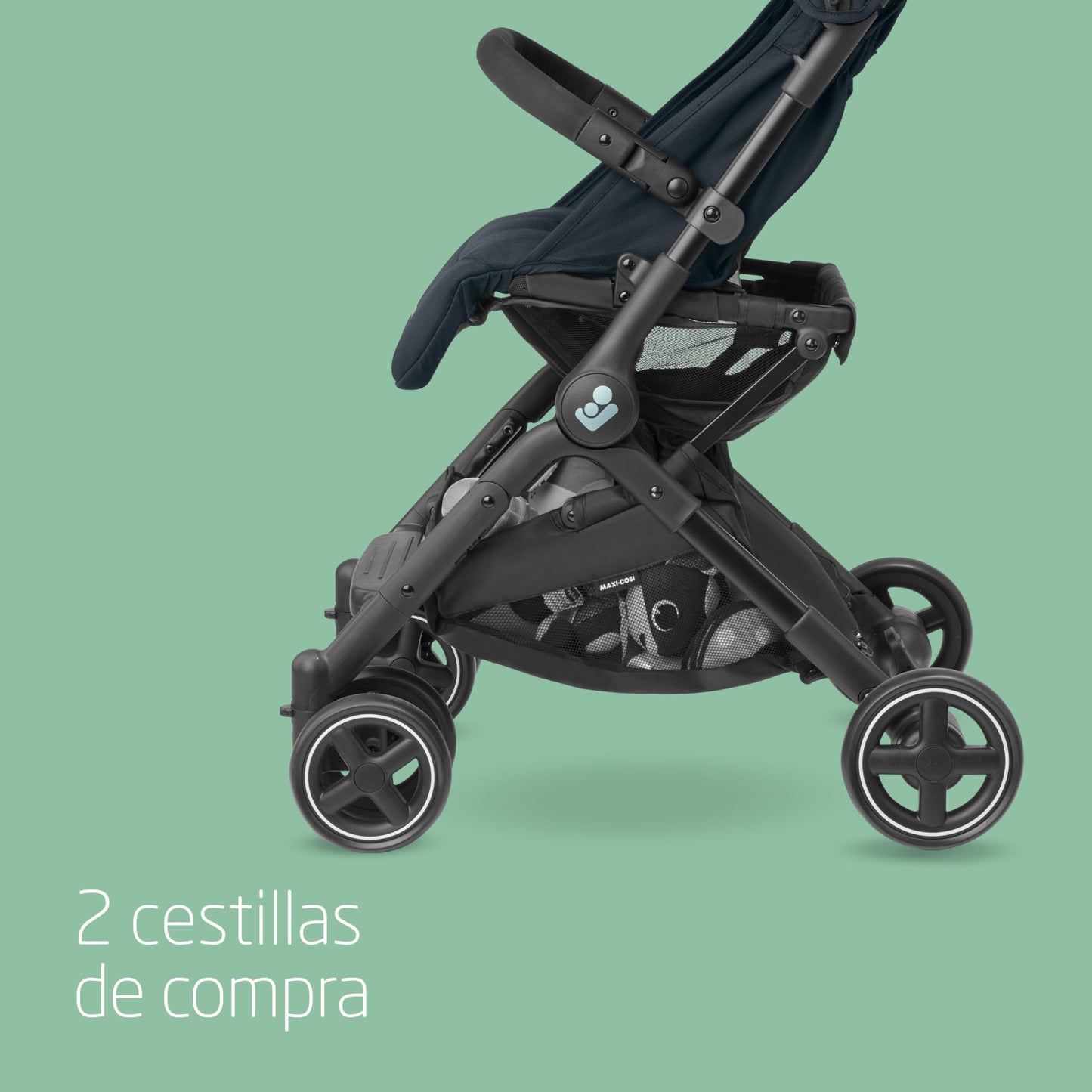 Maxi-Cosi Lara2 Silla de Paseo Ligera y Compacta, con Plegado Automático y Reclinación Total, de 0 a 4 Años (hasta 22 kg), Essential Graphite