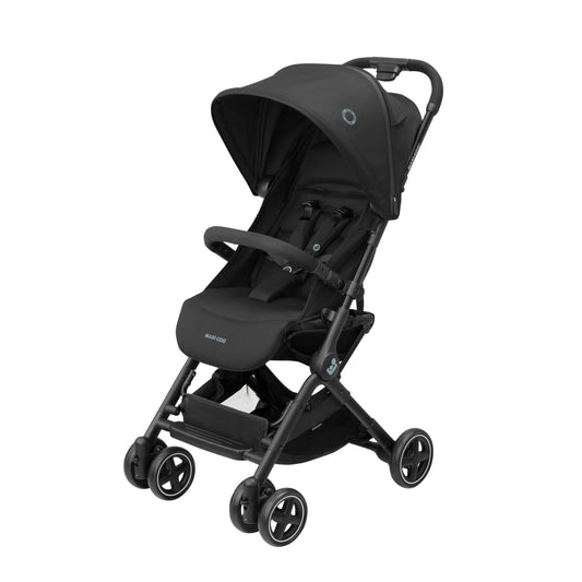 Maxi-Cosi Lara2 Silla de Paseo Ligera y Compacta, con Plegado Automático, Reclinación Total y Bandolera, de 0 a 4 Años (hasta 22 kg), Essential Black