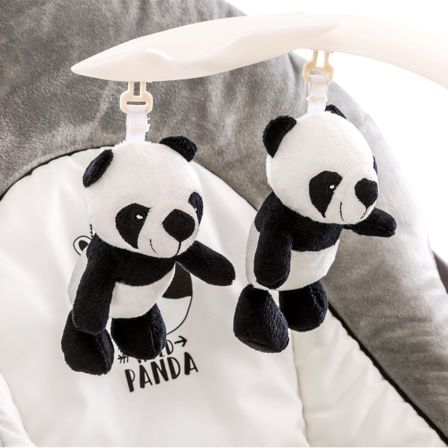 hauck Sit N Relax Trona Bebé Evolutiva con Hamaca Alta, desde 0 Meses, Plegable, Altura Regulable, Panda/Grey