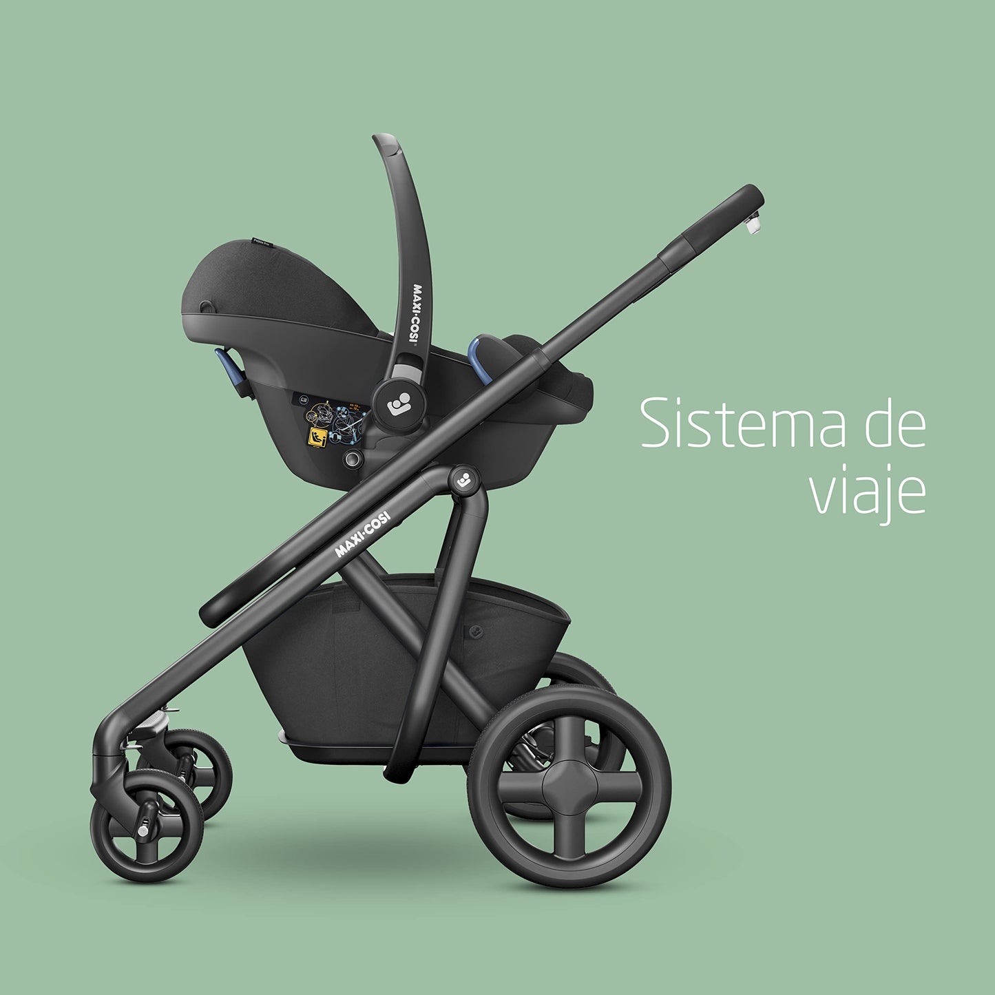 Maxi-Cosi Pebble Pro i-Size Silla de Coche para Bebé Grupo 0+, con Cojín Reductor para Recién Nacidos, de 0-12 Meses (45-75 cm), Essential Black