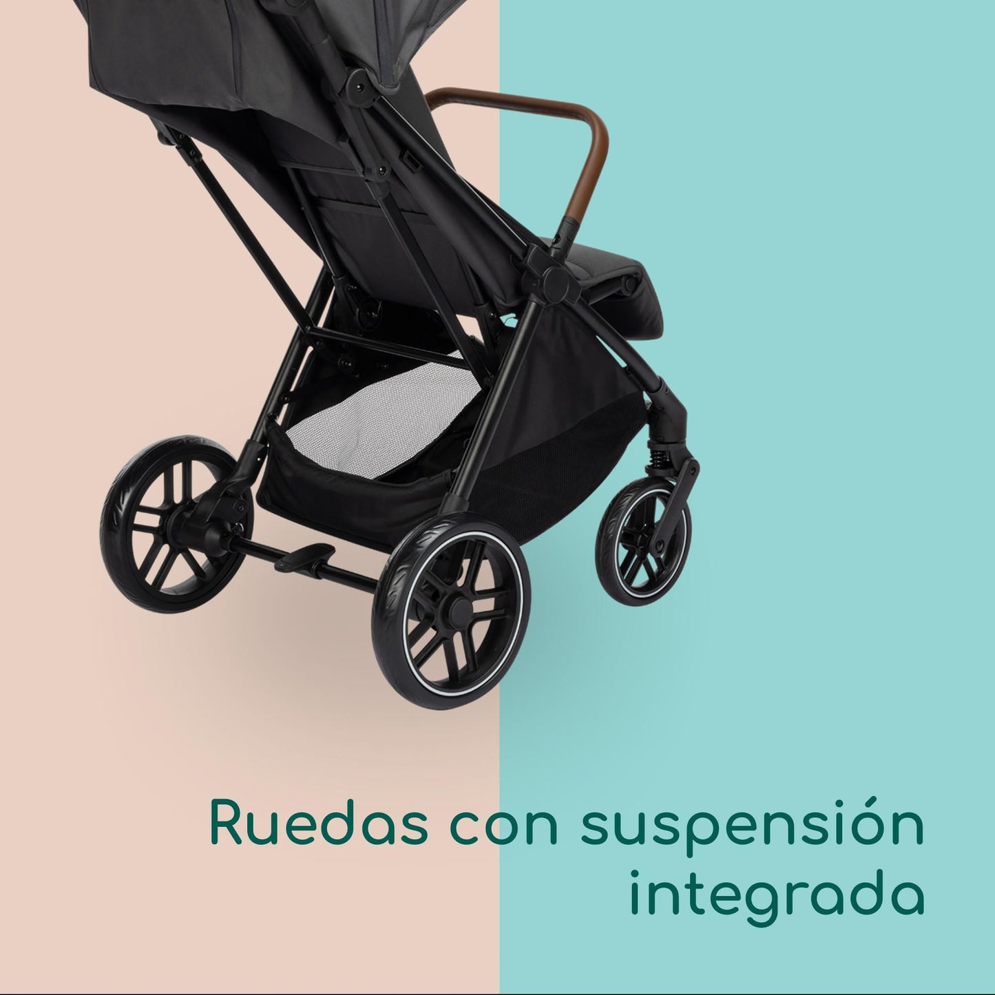 Bebeconfort Indra, Silla paseo bebe, 0-4 años (22 kg), Silla paseo plegable rápido y automático, Suspensión integrada, Posición de reclinación total, Compatible con silla de coche, Mineral Graphite